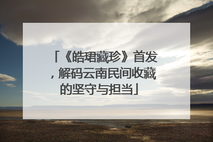 《皓珺藏珍》首发，解码云南民间收藏的坚守与担当