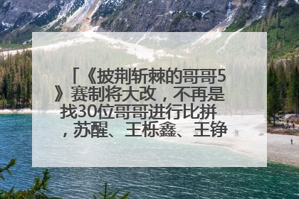 《披荆斩棘的哥哥5》赛制将大改，不再是找30位哥哥进行比拼，苏醒、王栎鑫、王铮亮、张远等多名男团选手被曝将参加