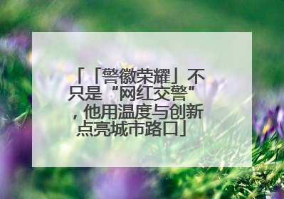 「警徽荣耀」不只是“网红交警”，他用温度与创新点亮城市路口
