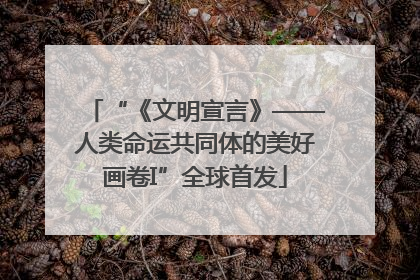 “《文明宣言》——人类命运共同体的美好画卷I”全球首发
