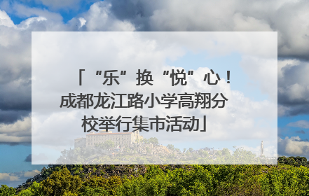 “乐”换“悦”心！成都龙江路小学高翔分校举行集市活动