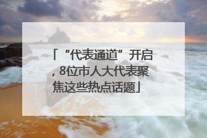 “代表通道”开启，8位市人大代表聚焦这些热点话题