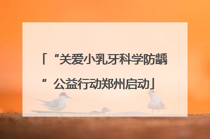 “关爱小乳牙科学防龋”公益行动郑州启动