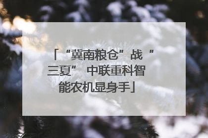 “冀南粮仓”战“三夏” 中联重科智能农机显身手