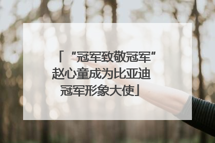 “冠军致敬冠军” 赵心童成为比亚迪冠军形象大使