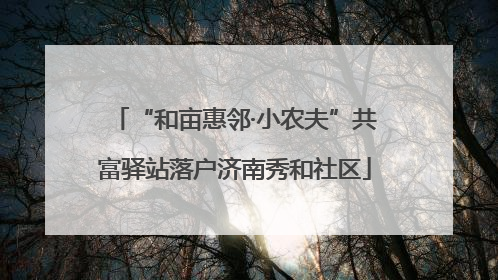 “和亩惠邻·小农夫”共富驿站落户济南秀和社区