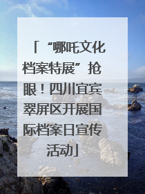 “哪吒文化档案特展”抢眼！四川宜宾翠屏区开展国际档案日宣传活动