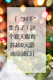 “对手”集合了！这个夏天跟着苏超0元游南京浦口