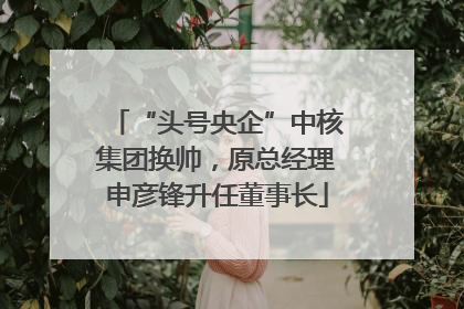 “头号央企”中核集团换帅，原总经理申彦锋升任董事长