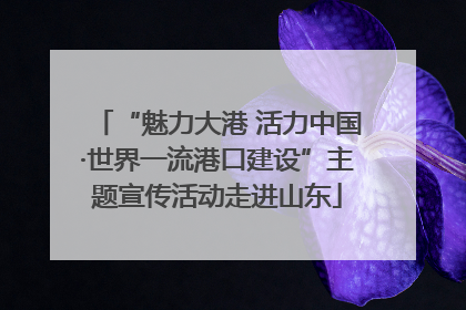 “魅力大港 活力中国·世界一流港口建设”主题宣传活动走进山东