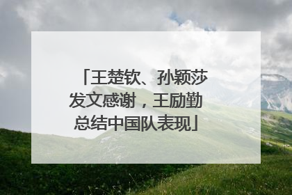 王楚钦、孙颖莎发文感谢，王励勤总结中国队表现