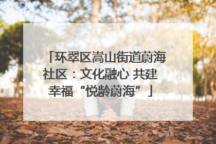 环翠区嵩山街道蔚海社区：文化融心 共建幸福“悦龄蔚海”