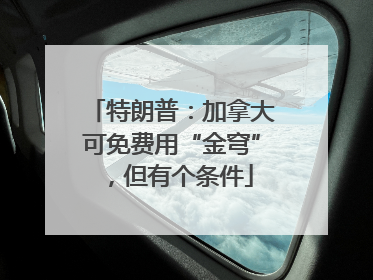 特朗普：加拿大可免费用“金穹”，但有个条件