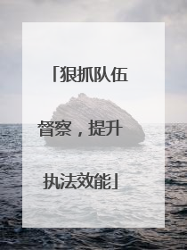 狠抓队伍督察，提升执法效能
