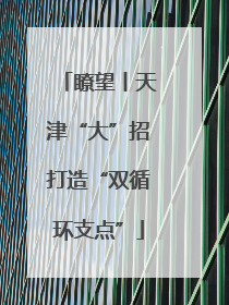 瞭望丨天津“大”招打造“双循环支点”