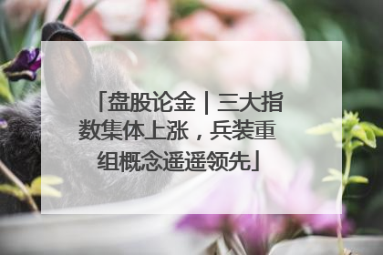 盘股论金｜三大指数集体上涨，兵装重组概念遥遥领先