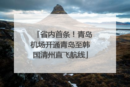省内首条！青岛机场开通青岛至韩国清州直飞航线