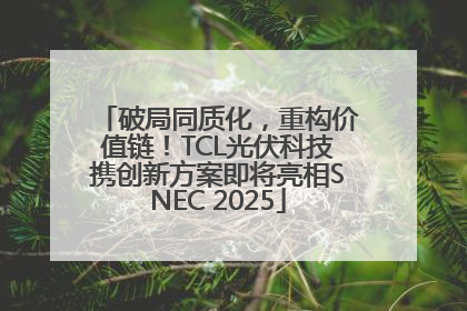 破局同质化，重构价值链！TCL光伏科技携创新方案即将亮相SNEC 2025