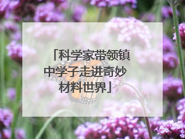 科学家带领镇中学子走进奇妙材料世界