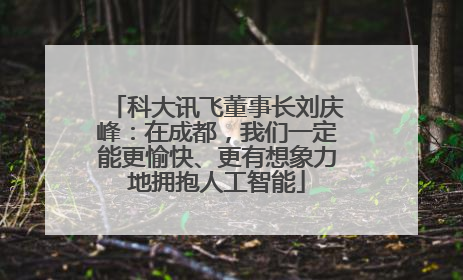 科大讯飞董事长刘庆峰：在成都，我们一定能更愉快、更有想象力地拥抱人工智能