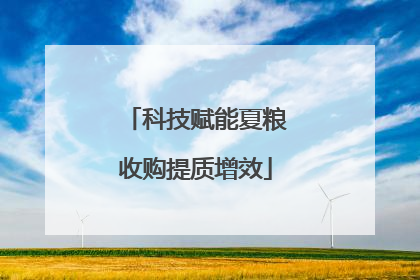 科技赋能夏粮收购提质增效