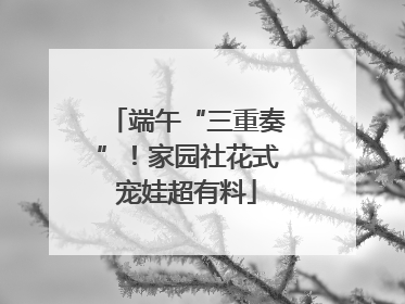 端午“三重奏”！家园社花式宠娃超有料