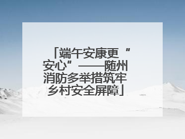 端午安康更“安心”——随州消防多举措筑牢乡村安全屏障