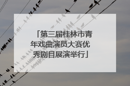 第三届桂林市青年戏曲演员大赛优秀剧目展演举行