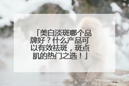 美白淡斑哪个品牌好？什么产品可以有效祛斑，斑点肌的热门之选！