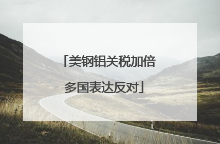 美钢铝关税加倍 多国表达反对