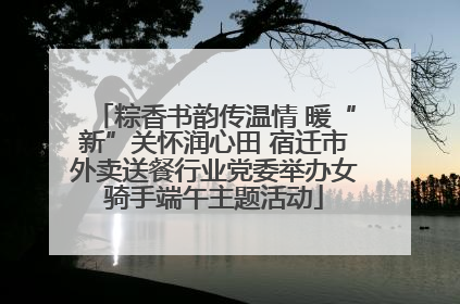 粽香书韵传温情 暖“新”关怀润心田 宿迁市外卖送餐行业党委举办女骑手端午主题活动