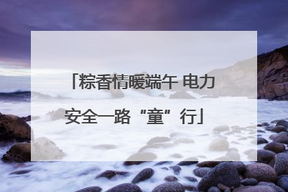 粽香情暖端午 电力安全一路“童”行