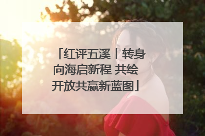 红评五溪丨转身向海启新程 共绘开放共赢新蓝图