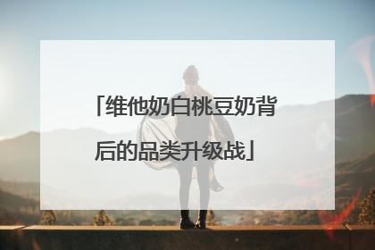 维他奶白桃豆奶背后的品类升级战