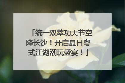 统一双萃功夫节空降长沙！开启夏日粤式江湖潮玩盛宴！