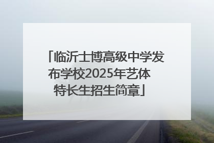 临沂士博高级中学发布学校2025年艺体特长生招生简章