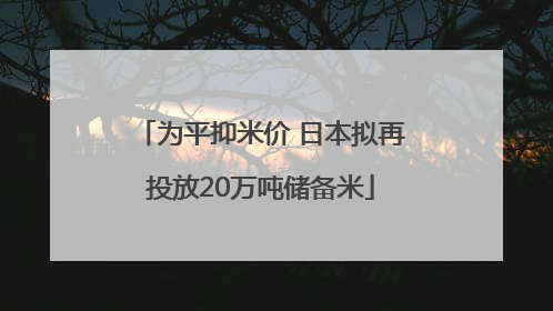 为平抑米价 日本拟再投放20万吨储备米