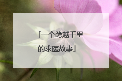 一个跨越千里的求医故事