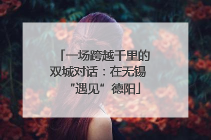 一场跨越千里的双城对话：在无锡“遇见”德阳