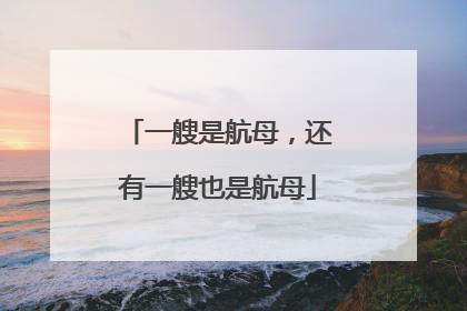 一艘是航母，还有一艘也是航母