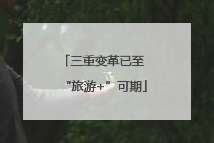 三重变革已至 “旅游+”可期