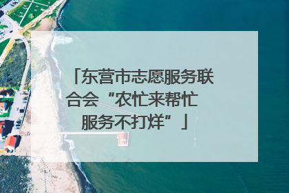东营市志愿服务联合会“农忙来帮忙 服务不打烊”