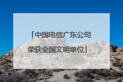 中国电信广东公司荣获全国文明单位
