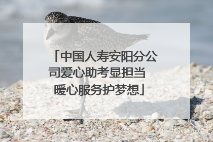 中国人寿安阳分公司爱心助考显担当 暖心服务护梦想