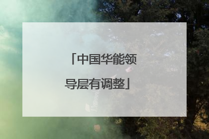 中国华能领导层有调整