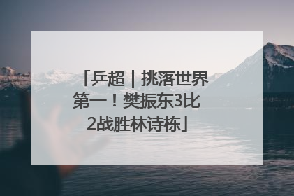 乒超｜挑落世界第一！樊振东3比2战胜林诗栋