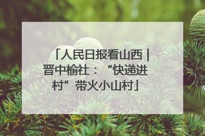 人民日报看山西｜晋中榆社：“快递进村”带火小山村