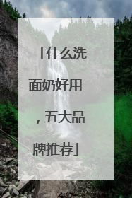 什么洗面奶好用，五大品牌推荐