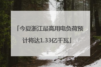 今夏浙江最高用电负荷预计将达1.33亿千瓦