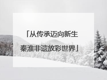 从传承迈向新生 秦淮非遗放彩世界